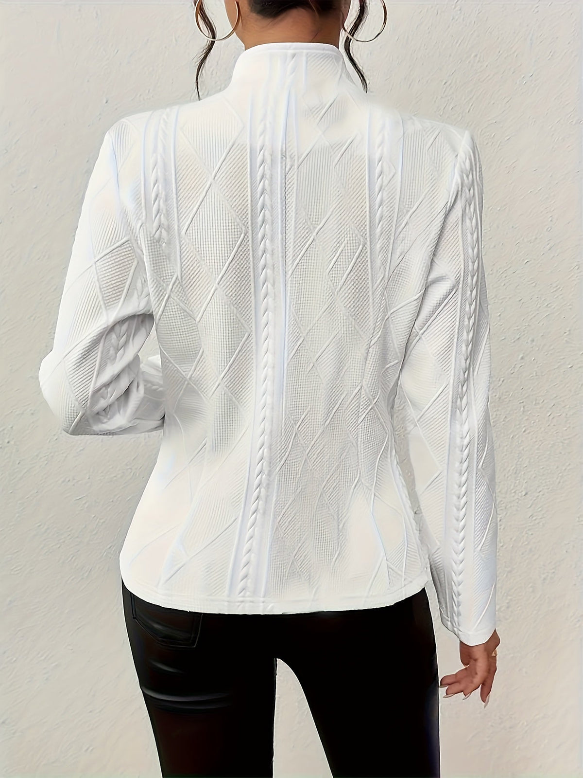 Estella – Fitted Cable-Stitch Cardigan Jacket for Women