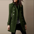 Stacy – Double-Breasted Trench Coat with Buckle Cuffs for Women