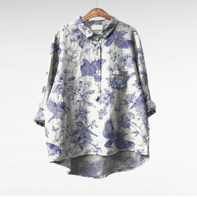 CLARICE | Elegante Blusa de Verano de Lino