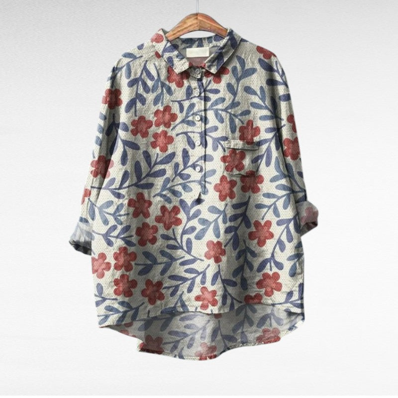CLARICE | Elegante Blusa de Verano de Lino