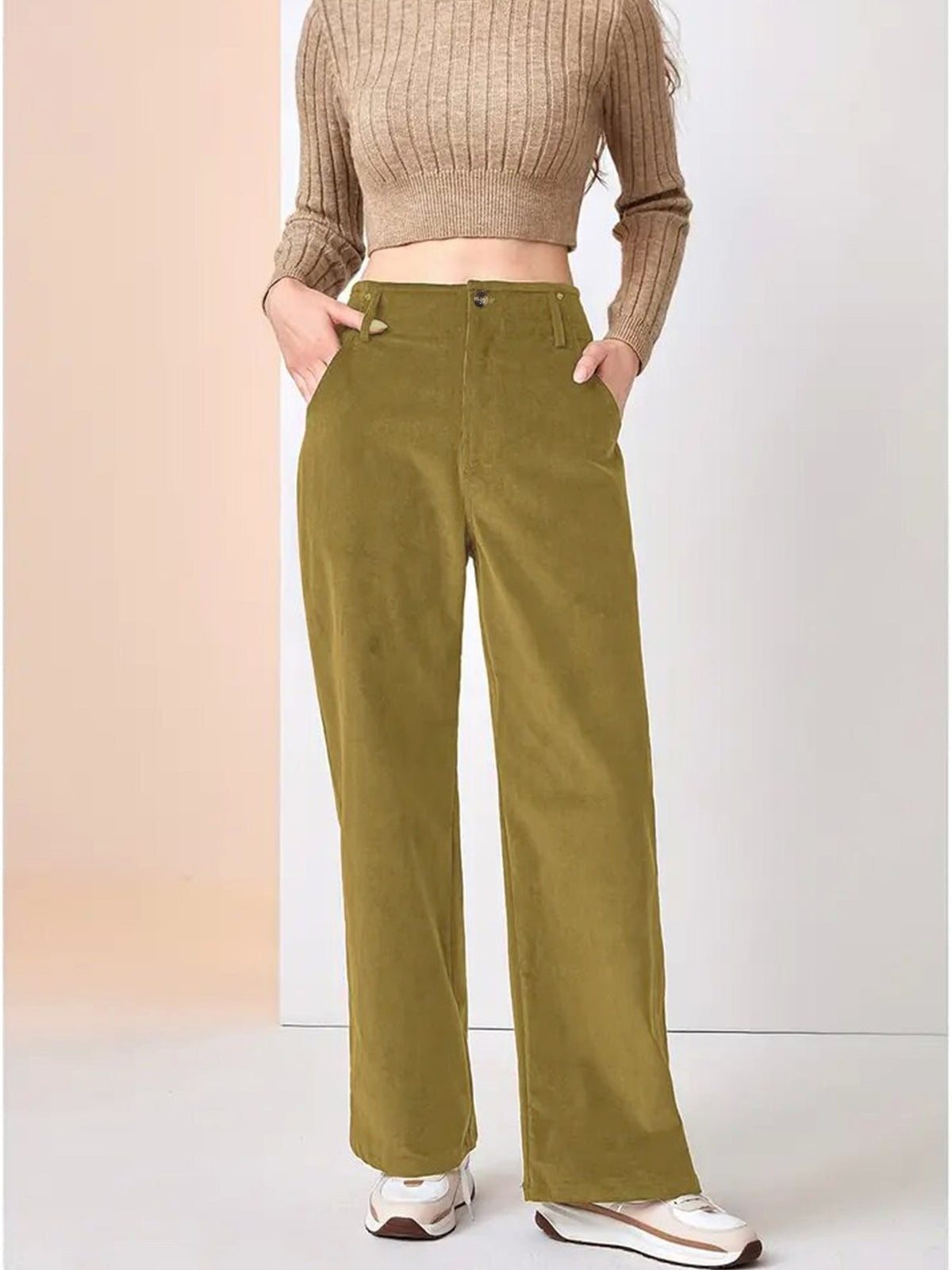 Frieda | Weite Bein Stoffhose – Lässiger Schnitt für Frauen