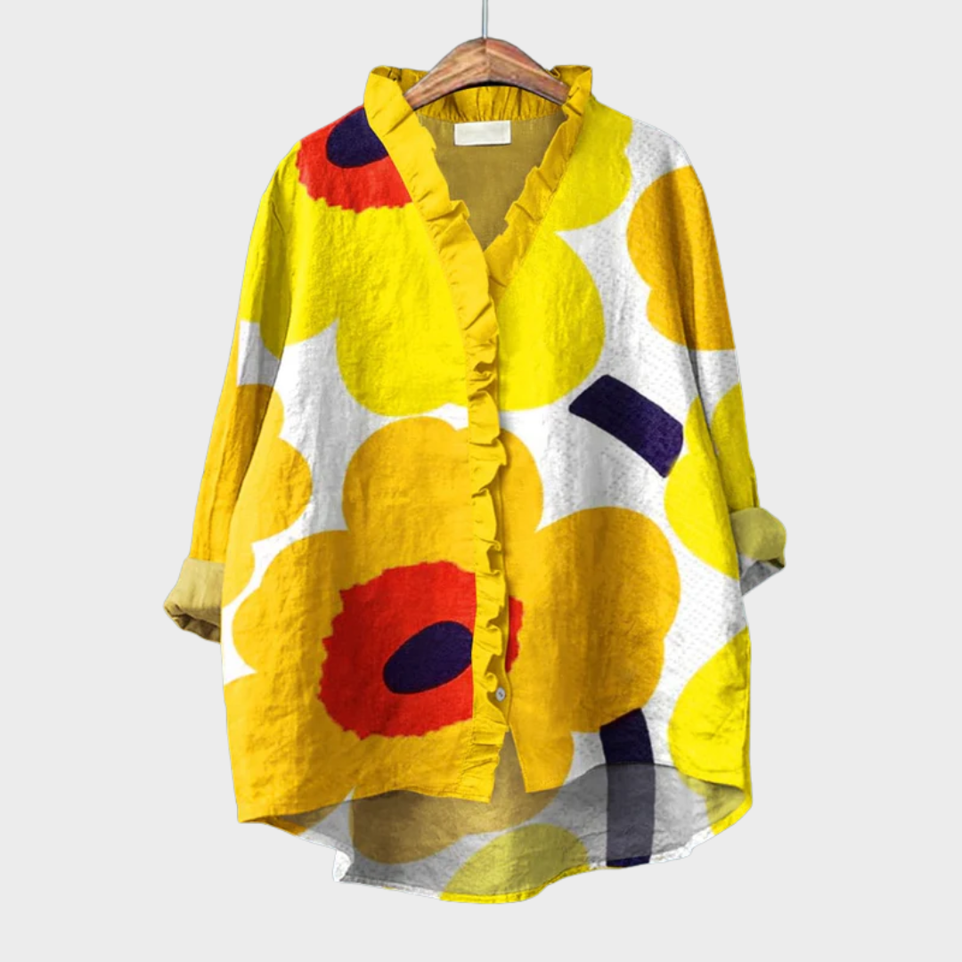 CAMILLA | Elegant Summer Linen Blouse