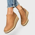 Marigold – Side-Zip Wedge Platform Ankle Boots for Women
