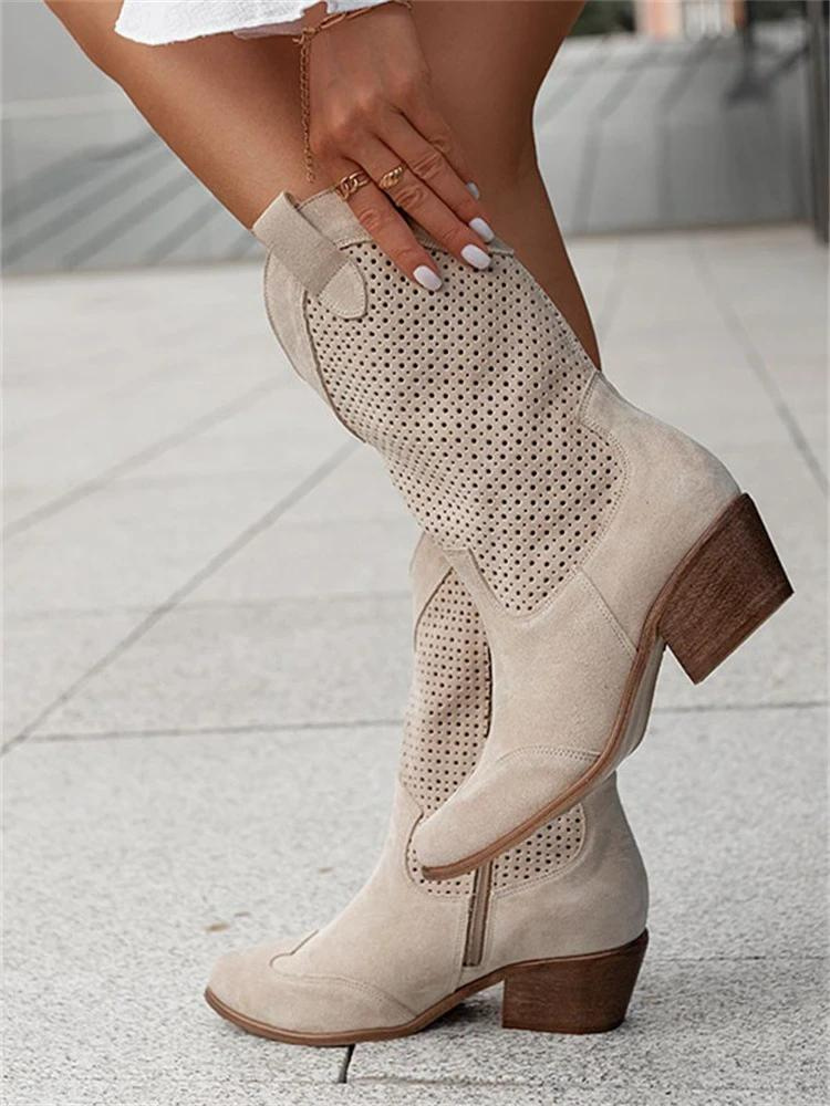 Cowboystiefel Damen | Bequemer Blockabsatz