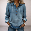 DOLORES™ |Trendy Sweatshirt with Half Button and Collar