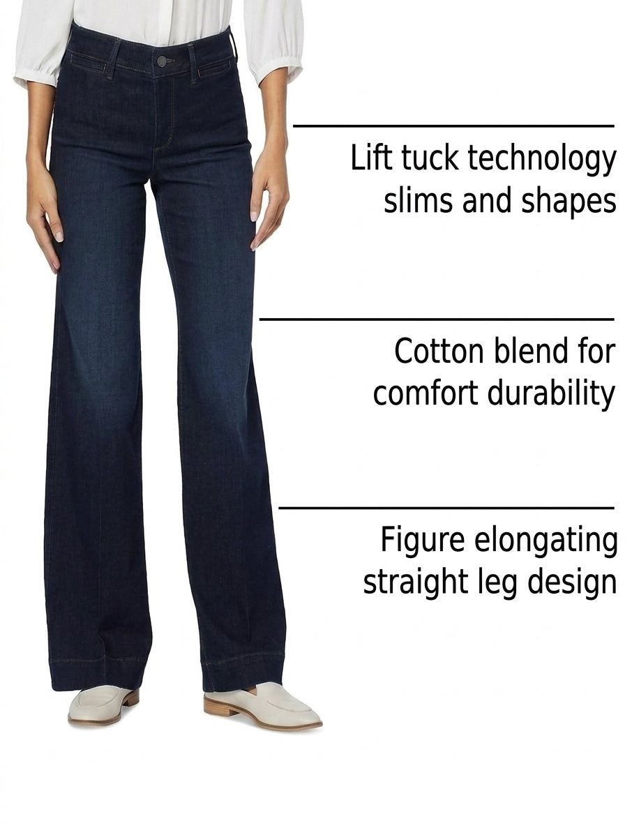 Sharon – Wide-Leg Trouser Jeans with Pressed Crease for Women