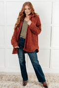 Viviana – Oversized Sherpa Jacket with Chest Pocket for Women