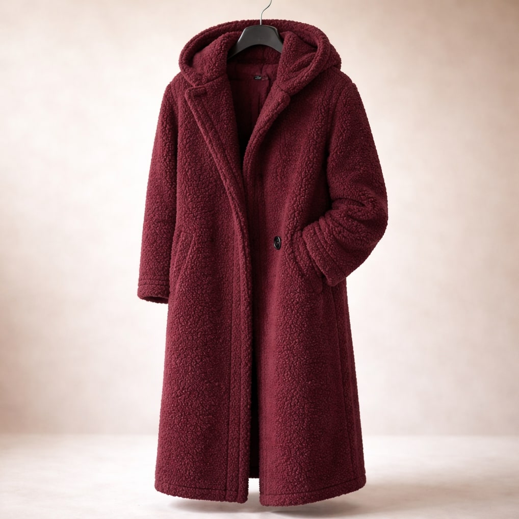 Augusta – Longline Hooded Teddy Jacket for Women