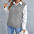 Lucienne – Ribbed Sweater Vest with V-Neck for Women