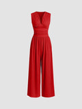 Charity | Elegant Sleeveless Wide-Leg Jumpsuit