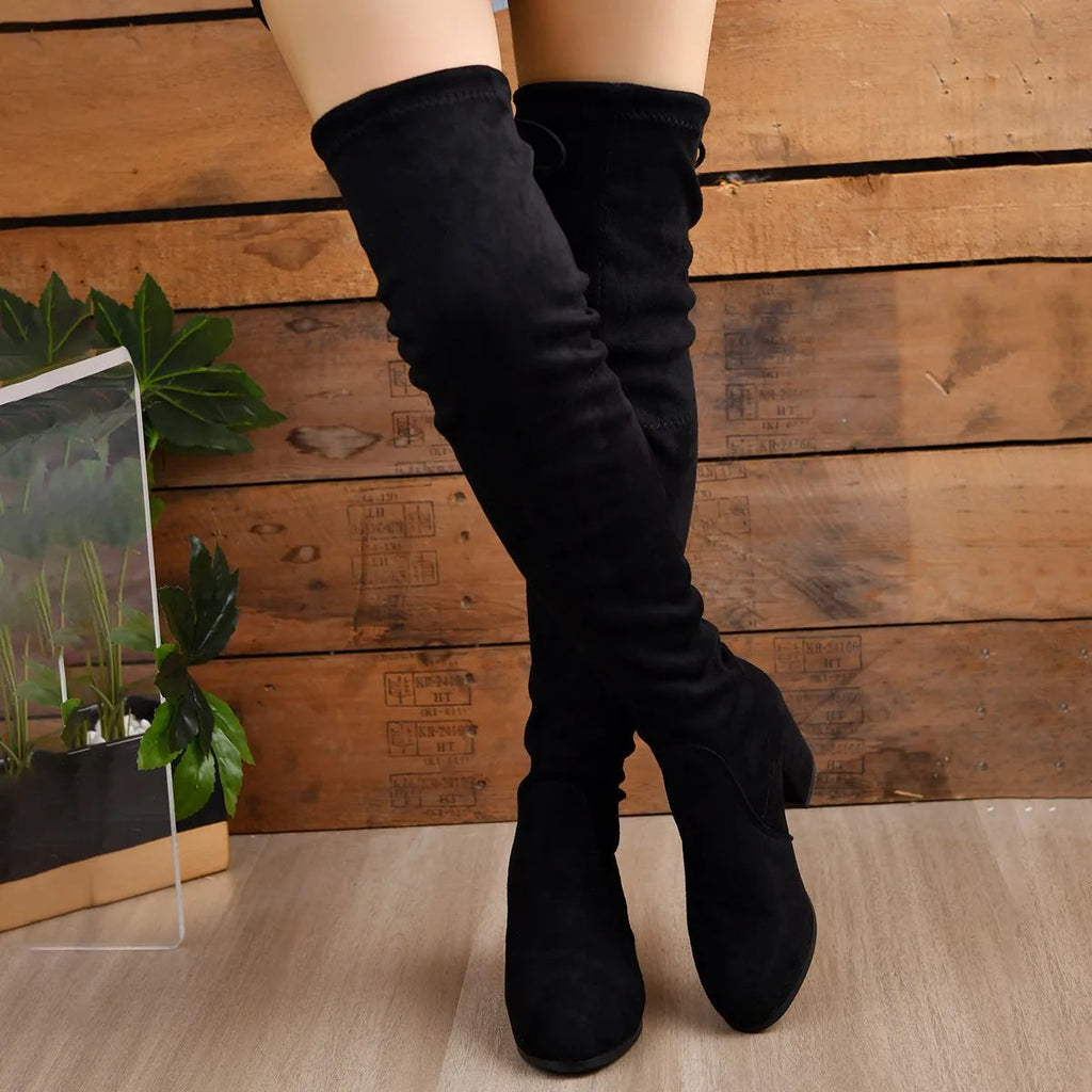 Overknee Laarzen Dames | Blokhak & Elegant Design