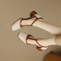 ISAVA™ | Mid Heel Shoes Real Leather