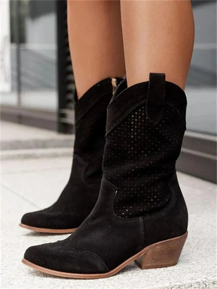 Stiefel Damen | Perforiert & Zeitlos im Western-Look 3