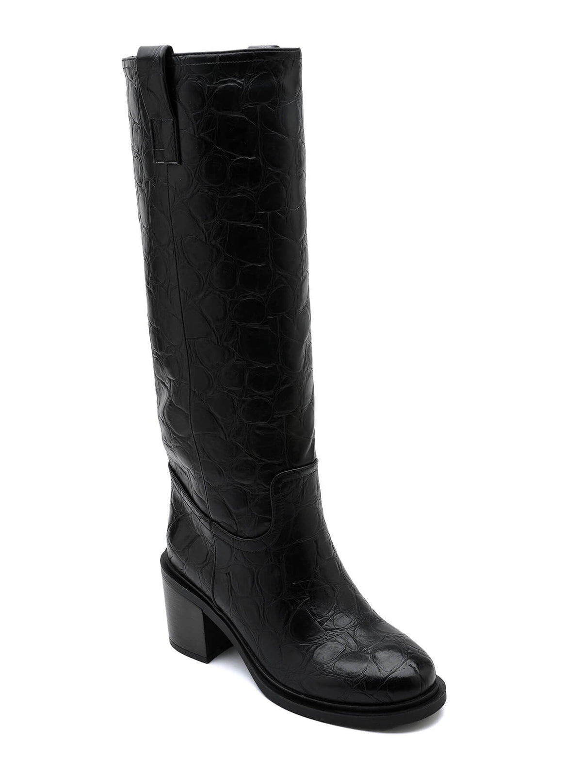 Francine – Block Heel Side-Zip Knee-High Boots for Women