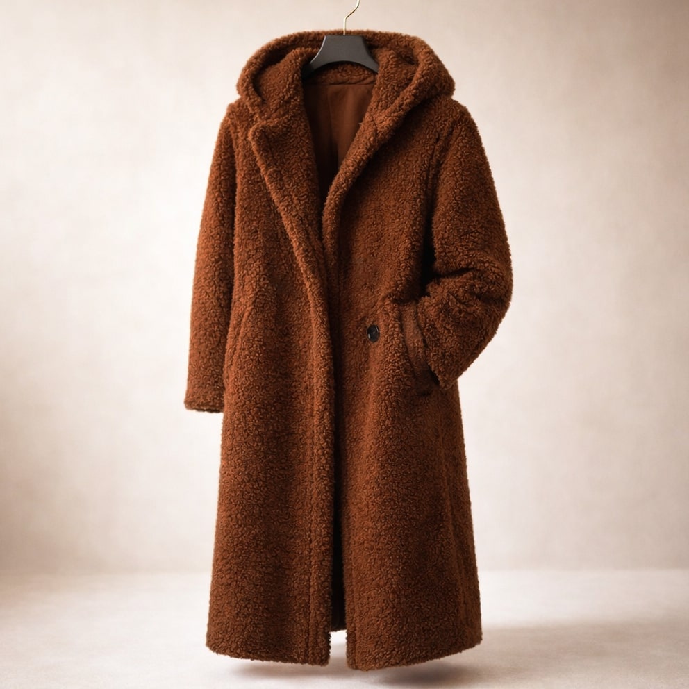 Augusta – Longline Hooded Teddy Jacket for Women
