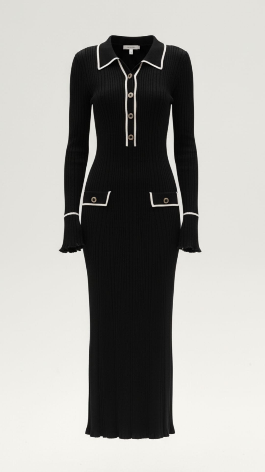Women's Long Knit Dress | Fitted and Retro