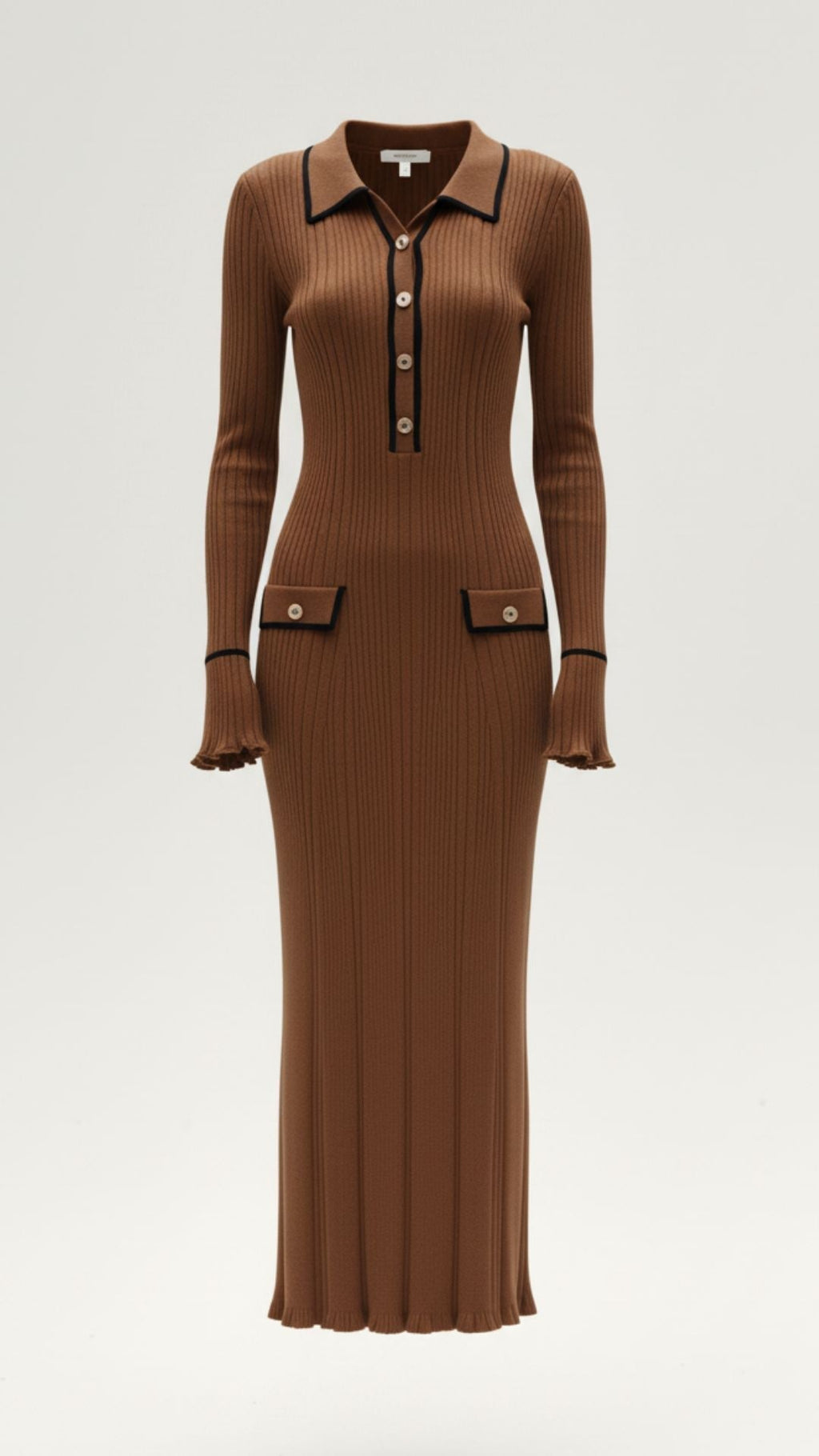 Women's Long Knit Dress | Fitted and Retro