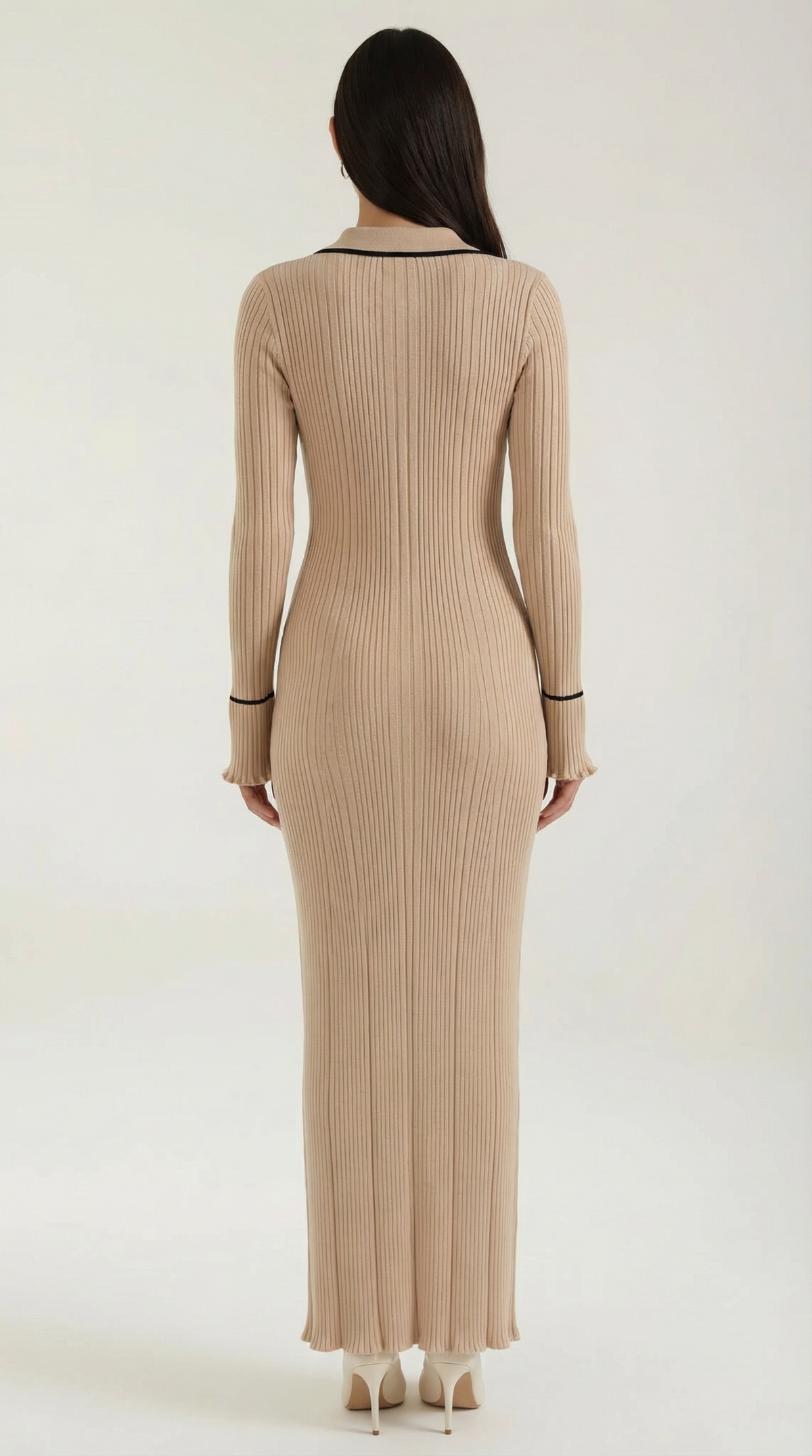 Women's Long Knit Dress | Fitted and Retro