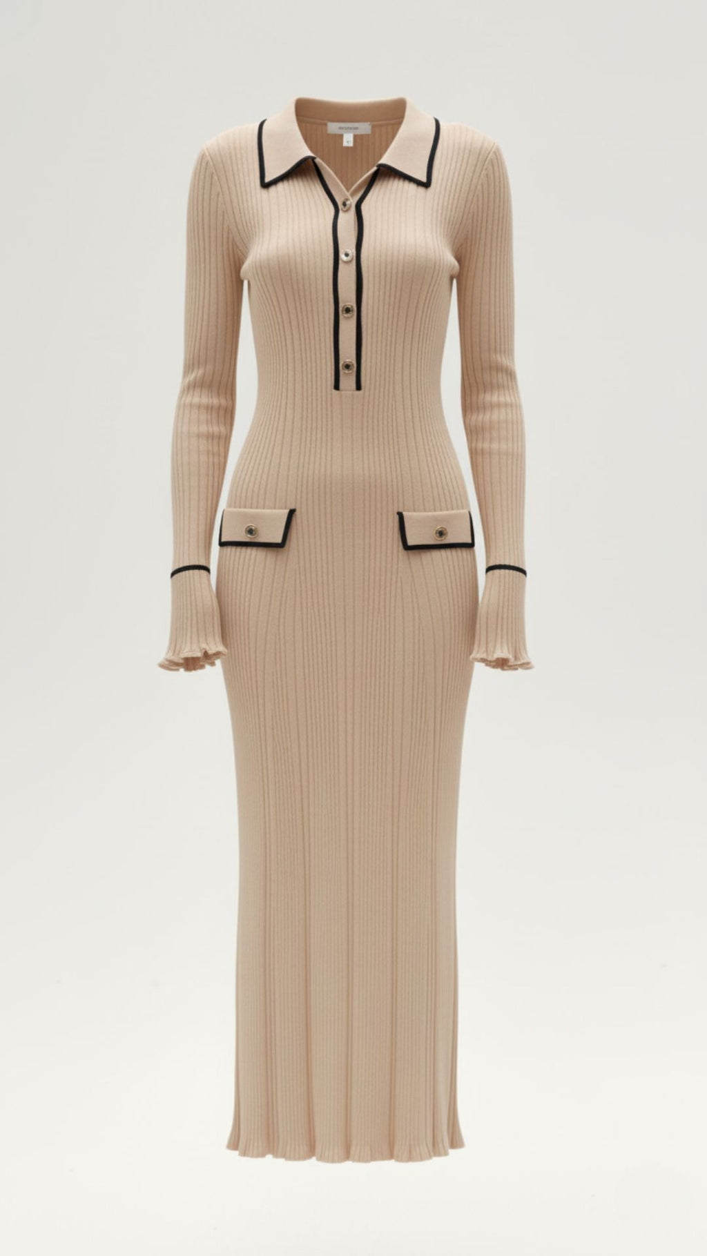 Women's Long Knit Dress | Fitted and Retro