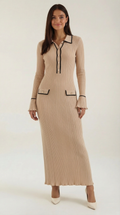 Women's Long Knit Dress | Fitted and Retro
