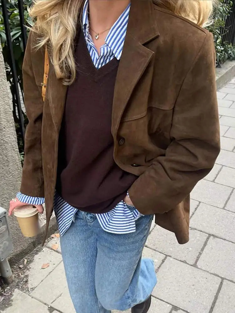Women's Suede Jacket | Classic Cut and Structured Fit