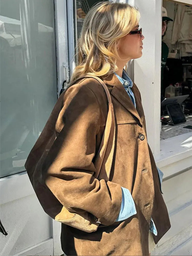 Women's Suede Jacket | Classic Cut and Structured Fit