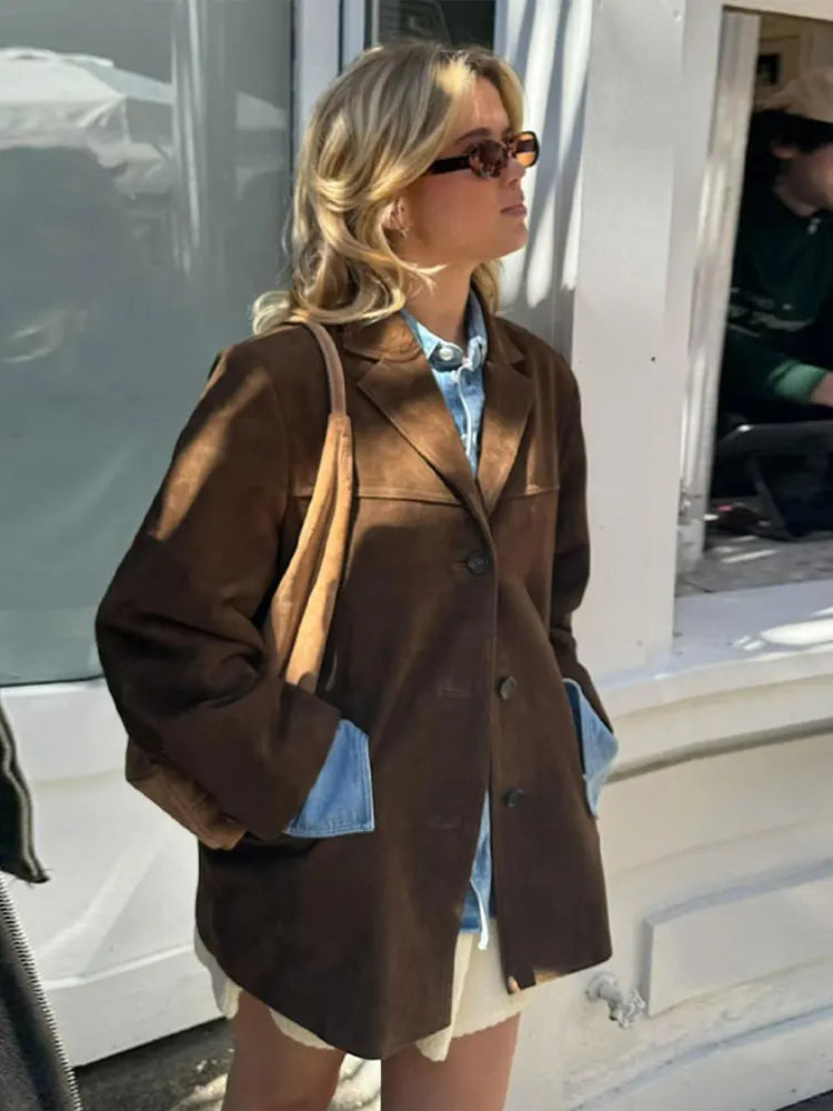 Women's Suede Jacket | Classic Cut and Structured Fit