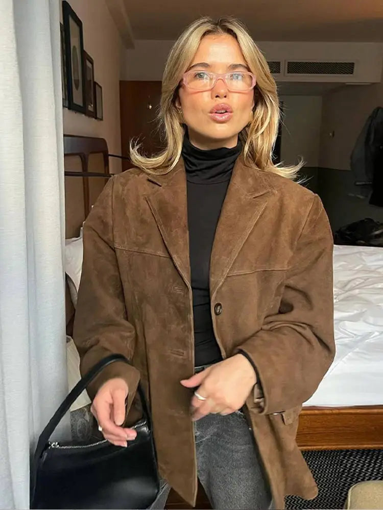 Women's Suede Jacket | Classic Cut and Structured Fit