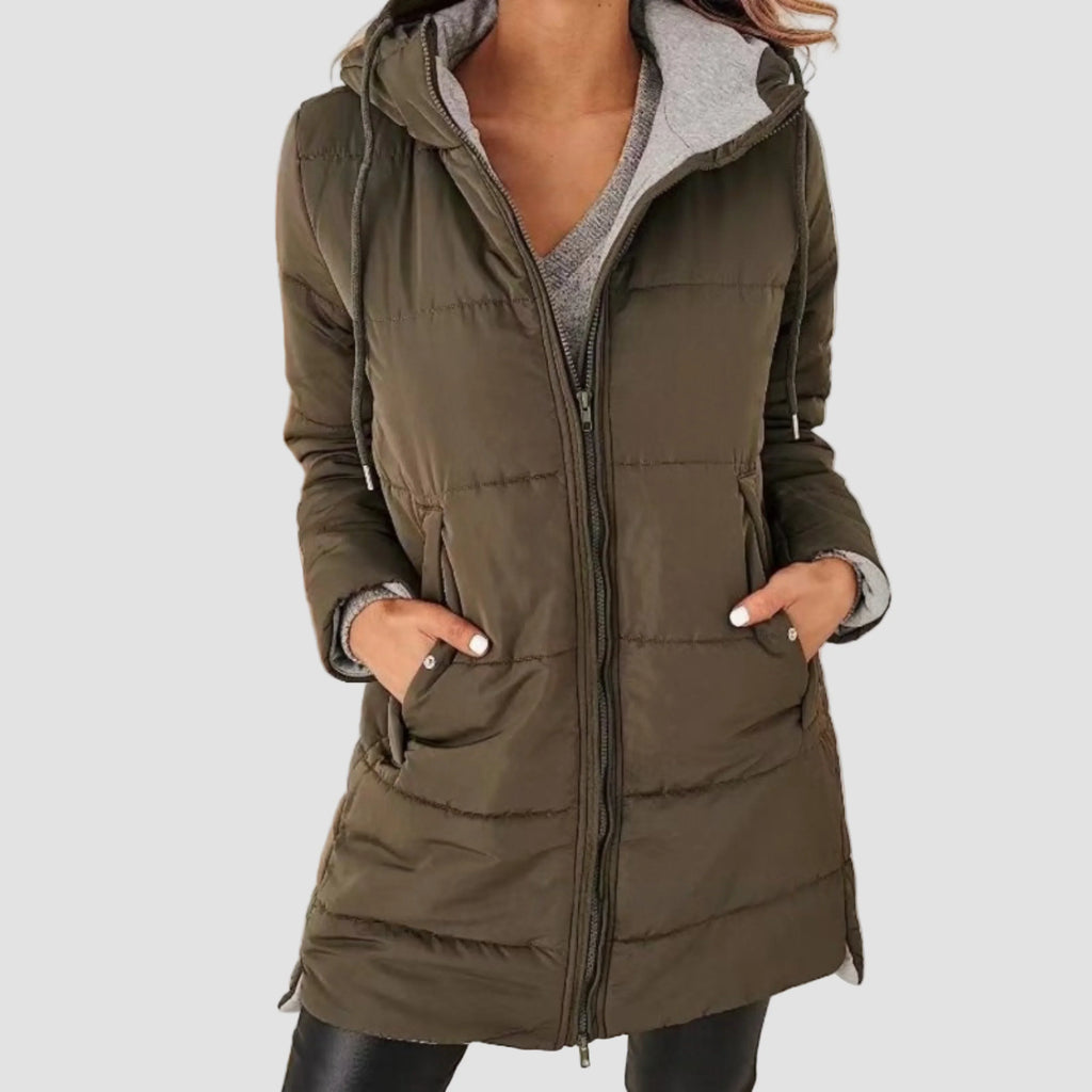 Alexa – Women's Padded Zip-Up Winter Coat with Hood