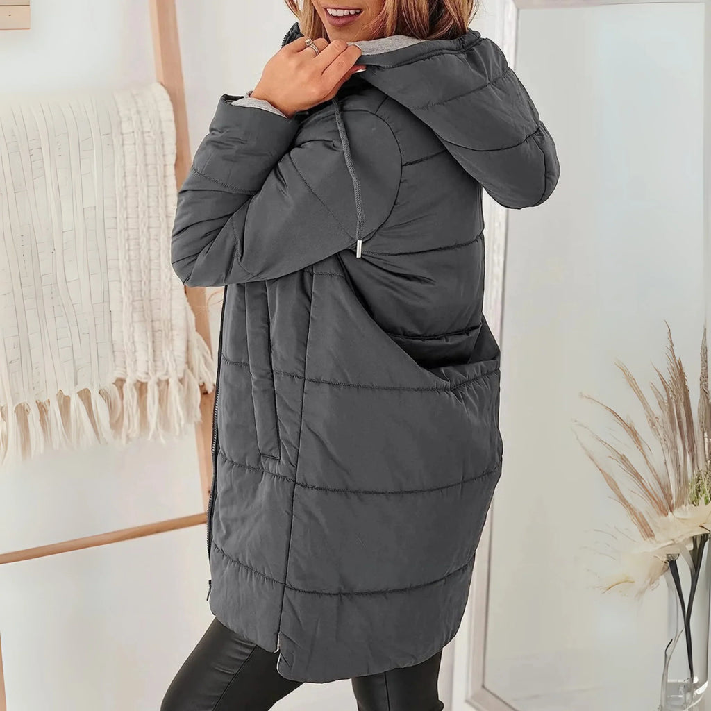 Alexa – Women's Padded Zip-Up Winter Coat with Hood