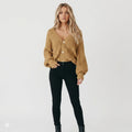 Chunky Knit Button Cardigan for Women