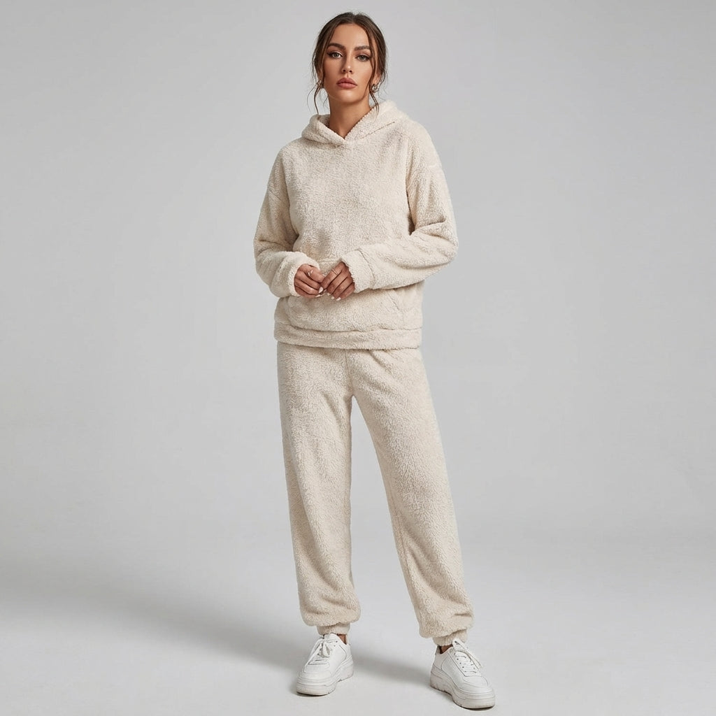 Anika – Women's Plush Matching Sweatsuit with Kangaroo Pocket