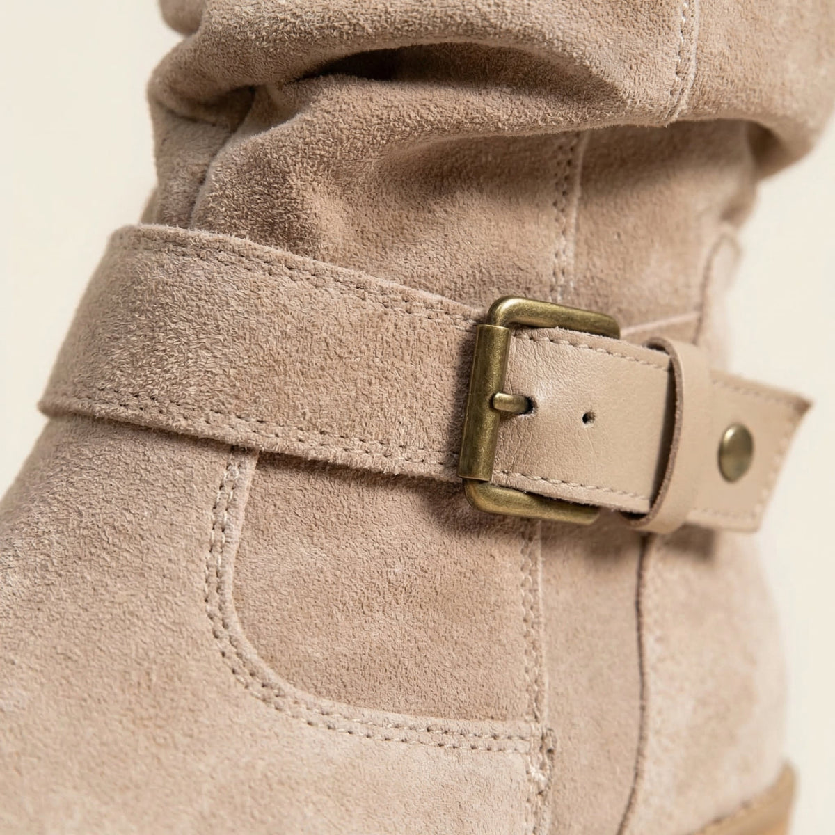 Sandra – Western-Style Ankle Boots with Buckle Strap for Women