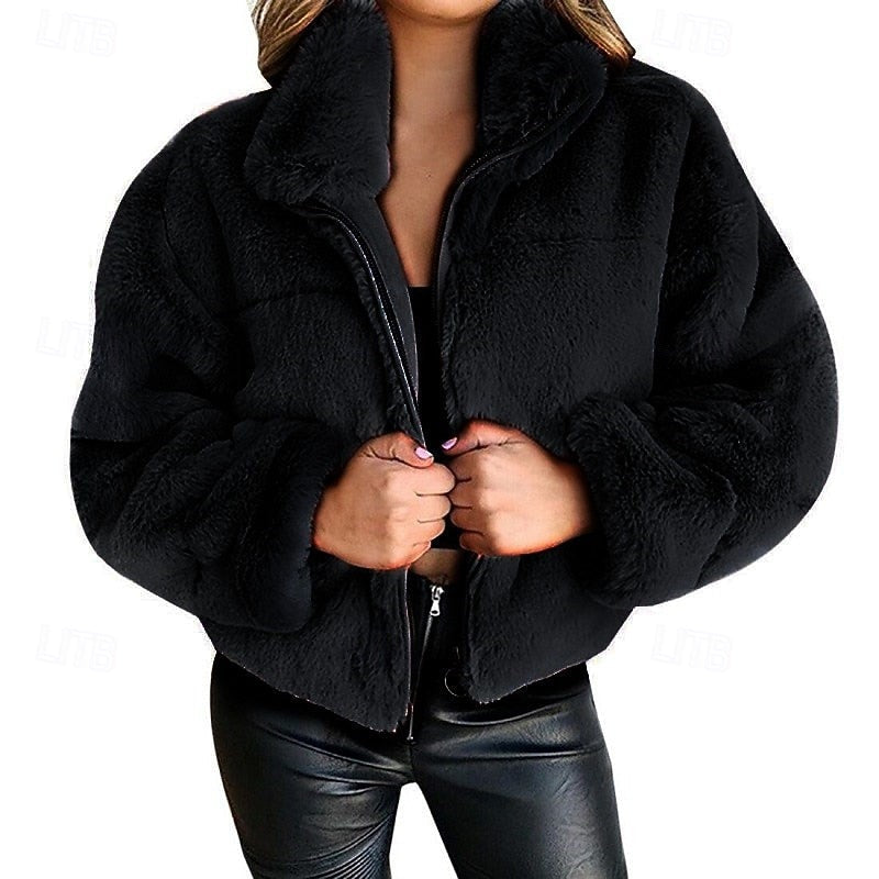 Alida – Dropped-Shoulder Teddy Coat for Women