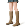 Aveline – Women's Low Heel Round-Toe Knee-High Boots
