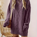 Nicolette – Relaxed-Fit Cable-Stitch Sweater Dress for Women