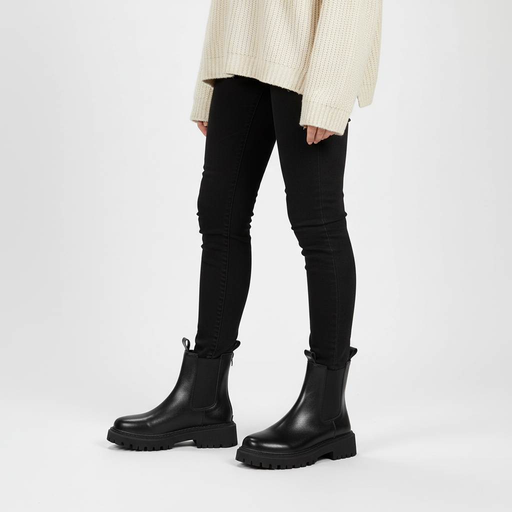 Bianca – Women's Chelsea Ankle Boots with Treaded Sole