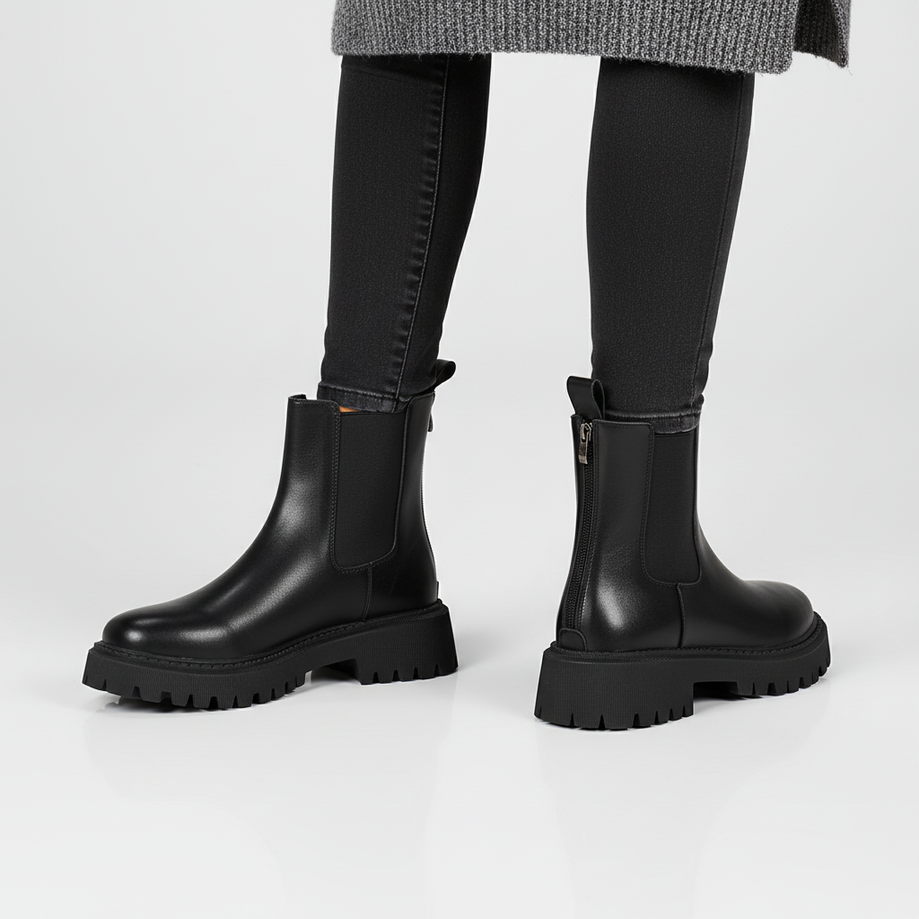 Bianca – Women's Chelsea Ankle Boots with Treaded Sole