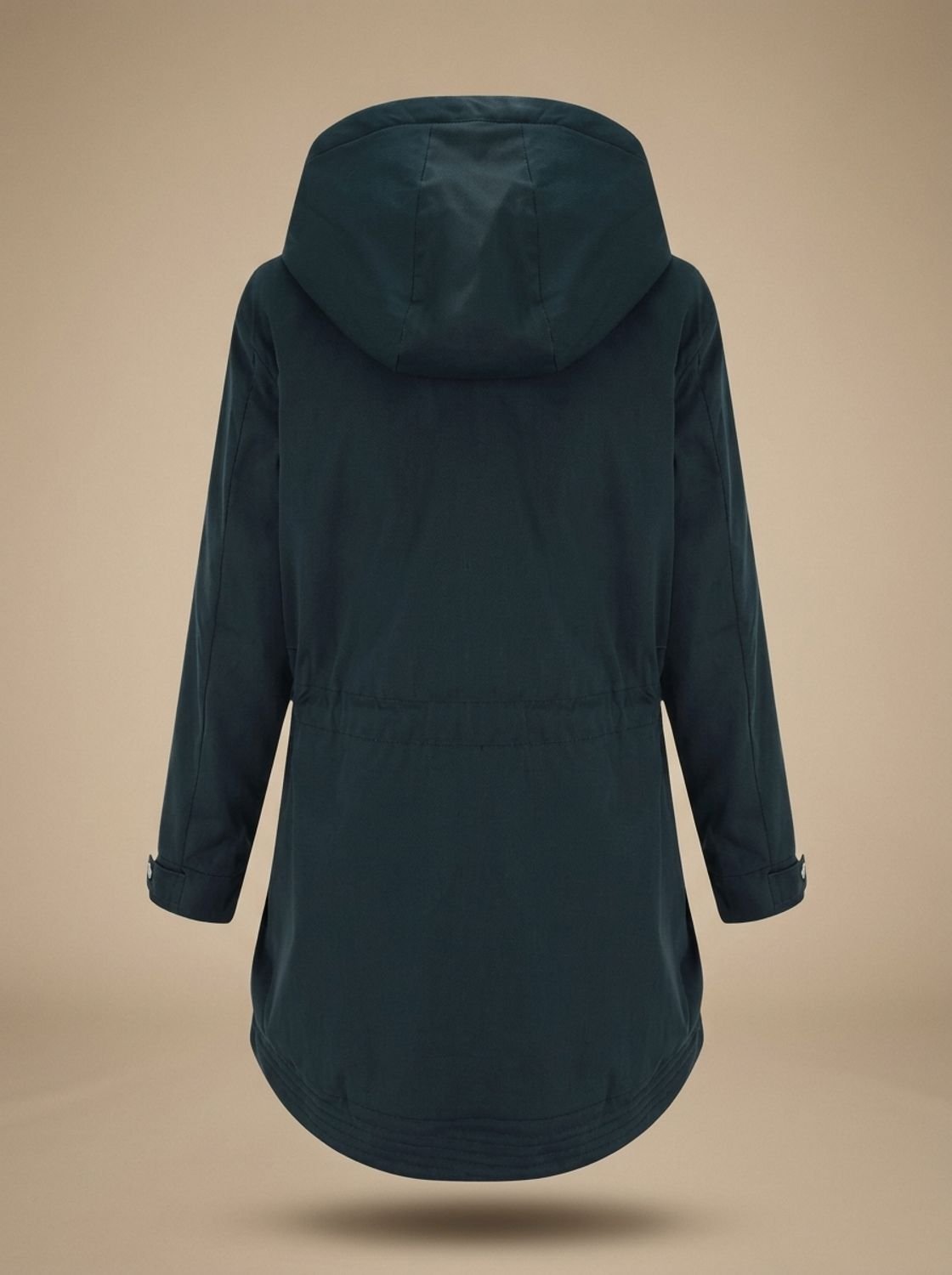 Damen Winterparka mit Fleece-Kapuze und taillierter Schnürung