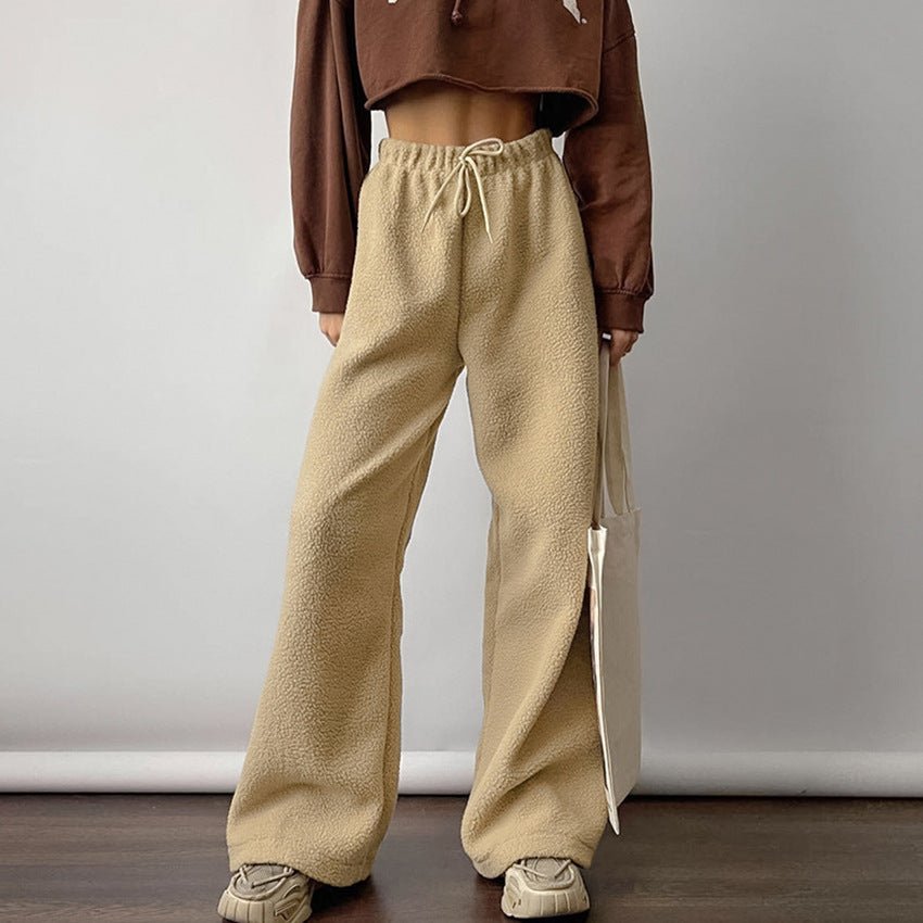 Dawn – Women's Sherpa Wide-Leg Lounge Pants