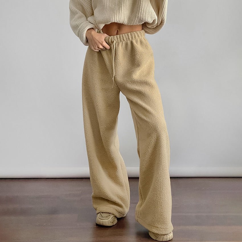 Dawn – Women's Sherpa Wide-Leg Lounge Pants