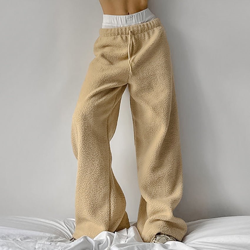 Dawn – Women's Sherpa Wide-Leg Lounge Pants
