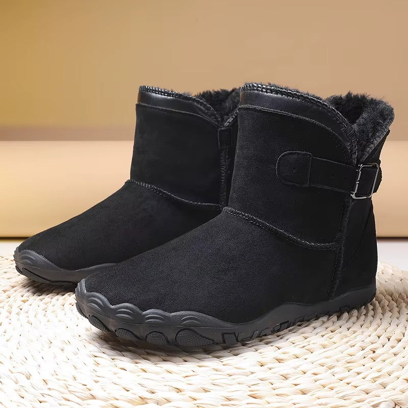 Delaney – Women's Wide Toe Buckle Ankle Boots