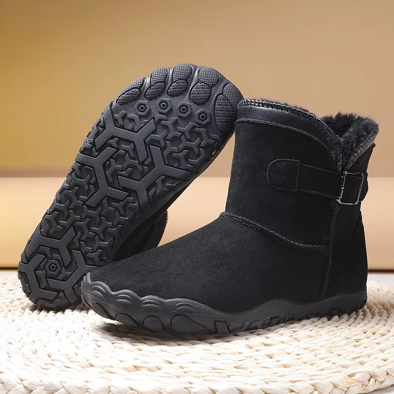 Delaney – Women's Wide Toe Buckle Ankle Boots