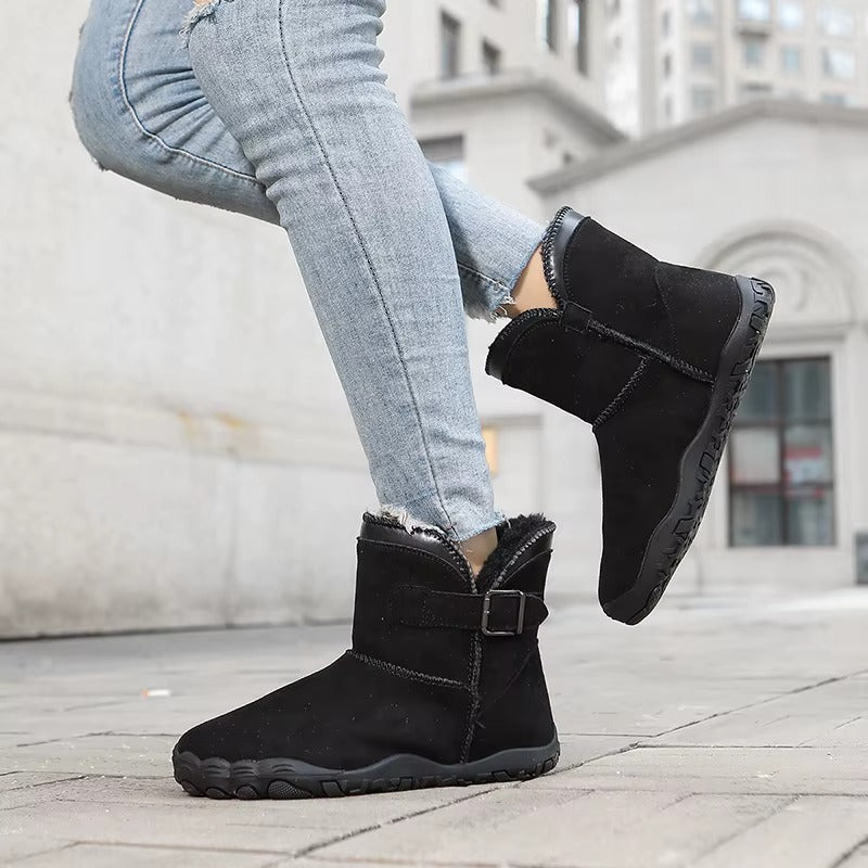 Delaney – Women's Wide Toe Buckle Ankle Boots