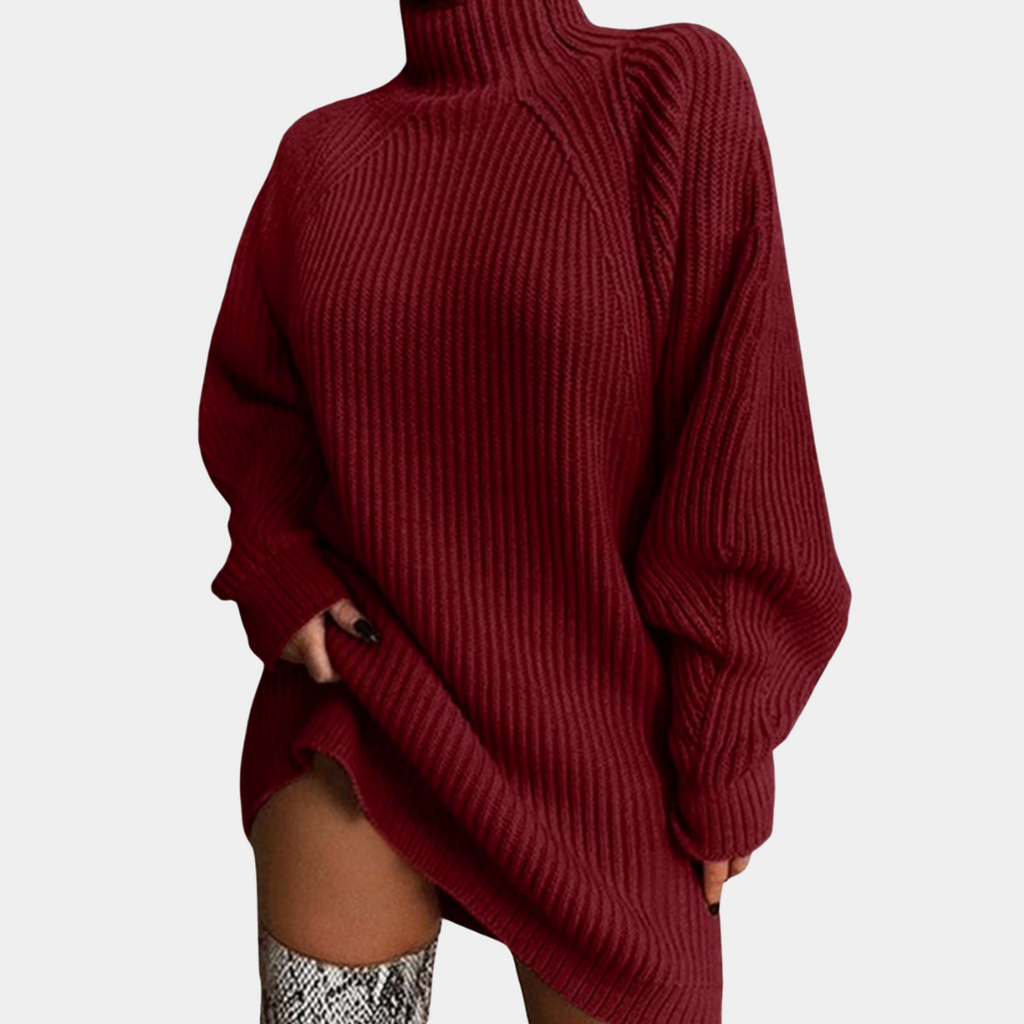 Delia – Women's Raglan-Sleeve Mini Sweater Dress