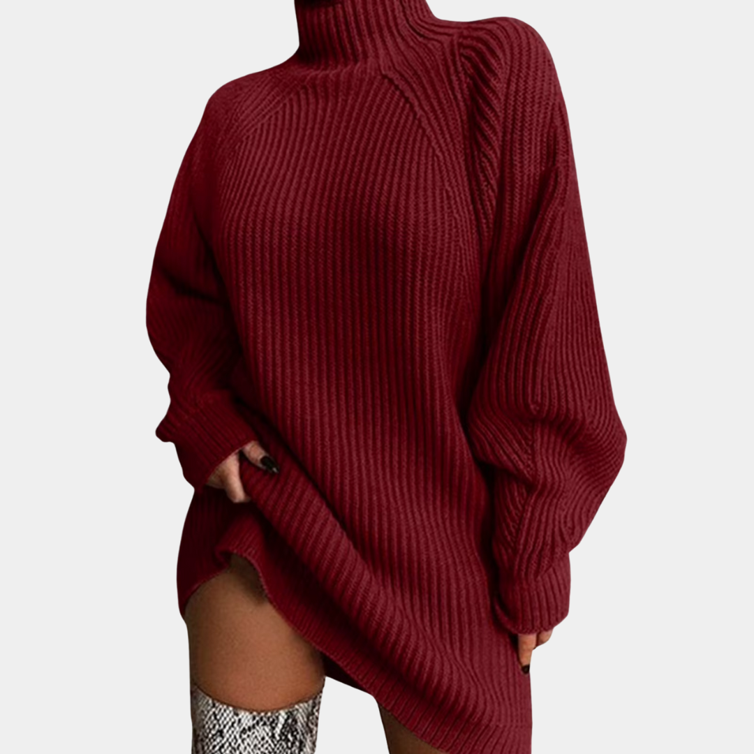 Delia – Women's Raglan-Sleeve Mini Sweater Dress