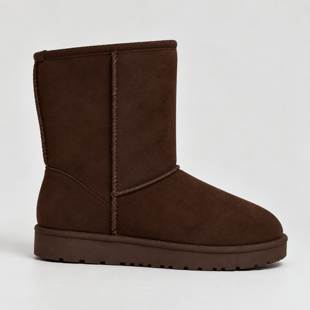 Clarette – Round-Toe Suede-Look Winter Boots for Women