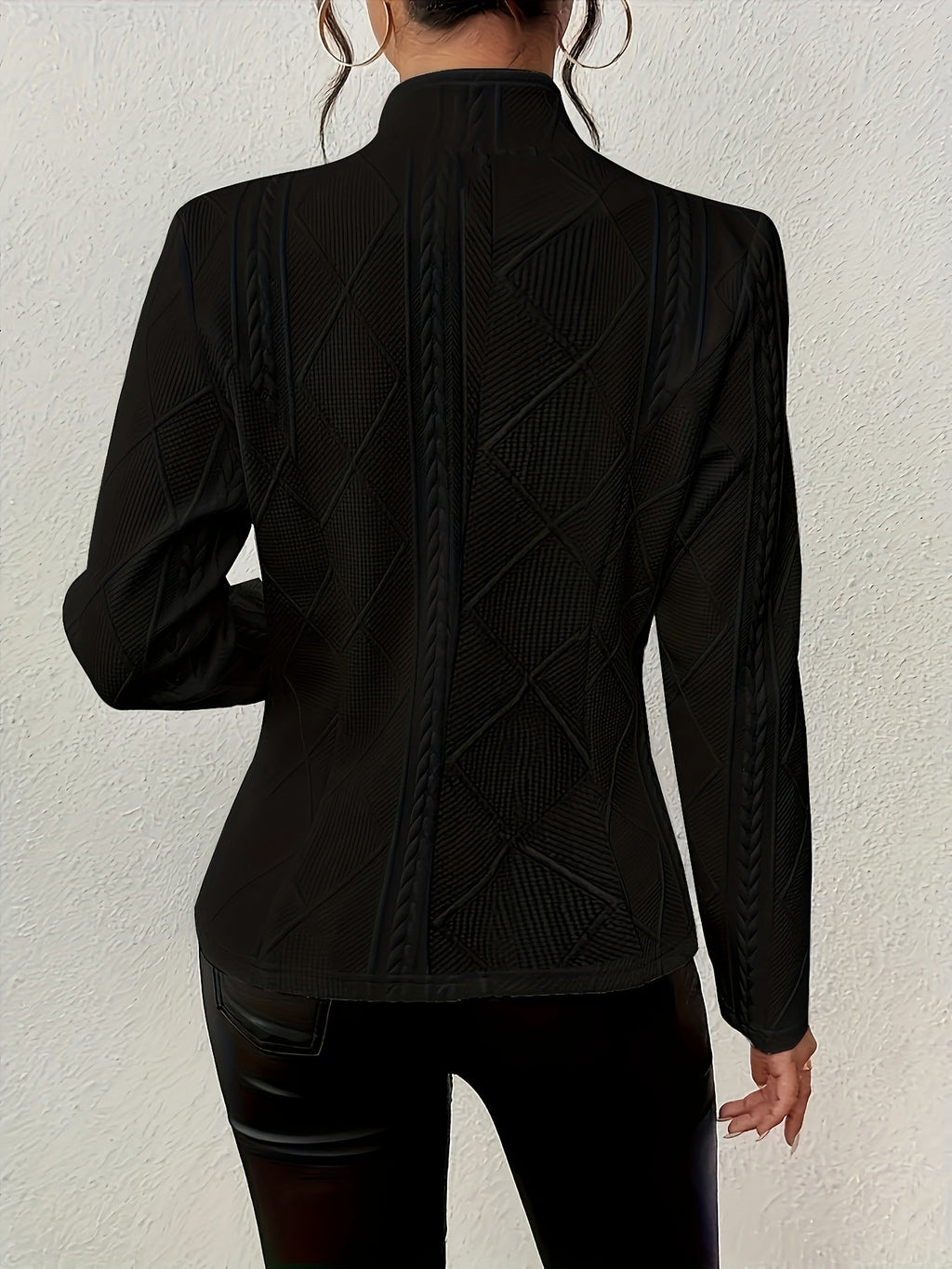 Estella – Fitted Cable-Stitch Cardigan Jacket for Women