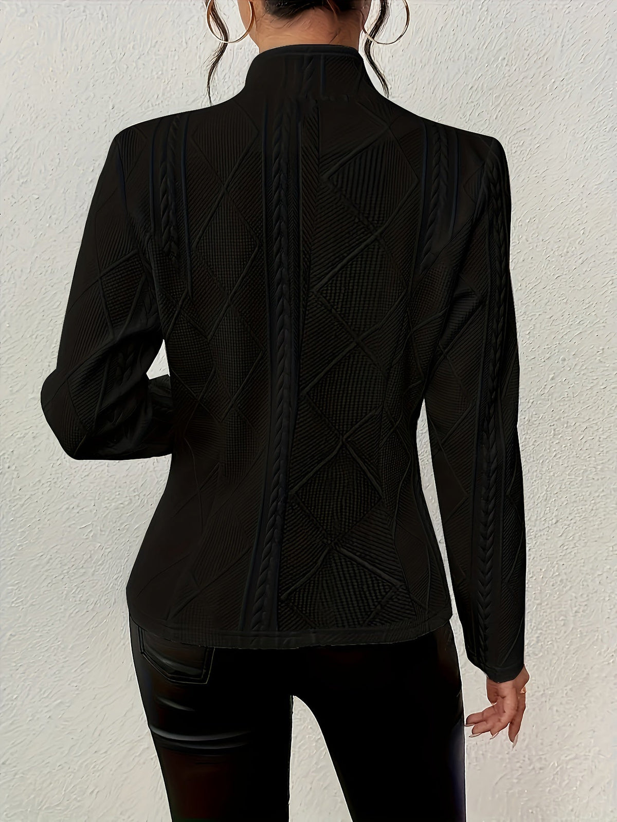 Estella – Fitted Cable-Stitch Cardigan Jacket for Women